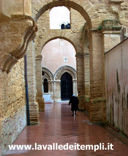 Romanesque façade of Santo Spirito Monastery in Agrigento Old Town